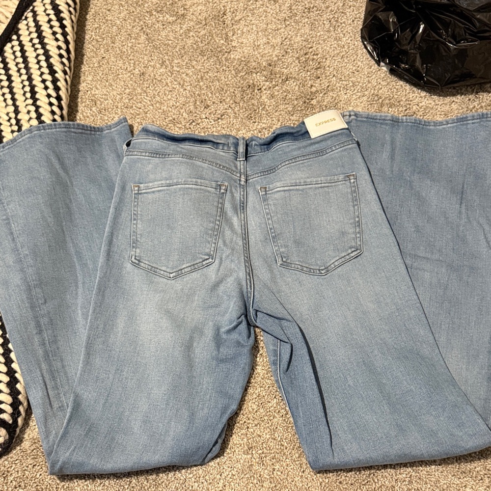 Express Light Blue Flare Jeans